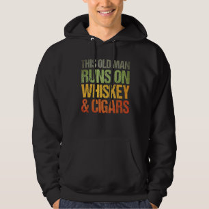 Manar Denna gamle Springa på Whiskey och Cigars Wh Hoodie