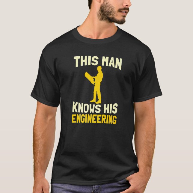 Manar Denna man känner till hans civilmotor T Shirt (Framsida)