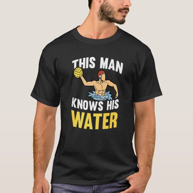 Manar Denna man känner till sitt Vatten Simma Team T Shirt (Framsida)