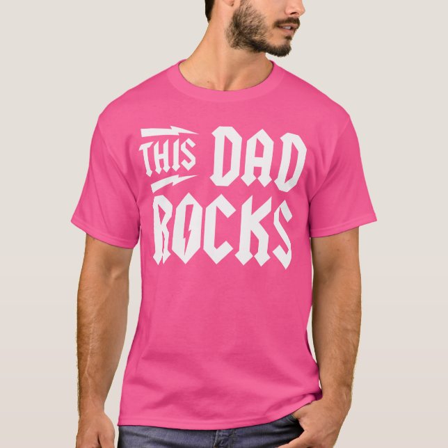 Manar Denna Pappa Sten Fars dag Rock musik rakab T Shirt (Framsida)