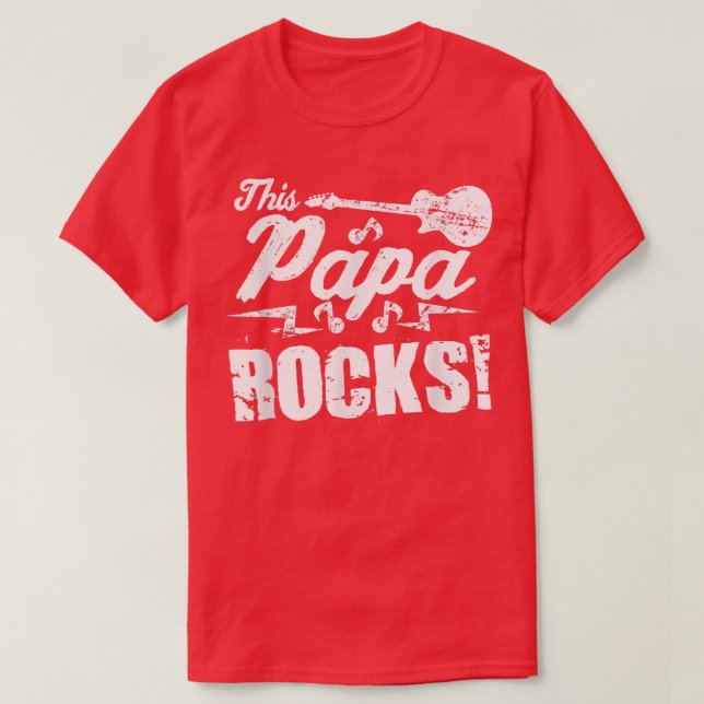 Manar Denna Pappa Sten    TGuitar Rock n Roll Funn T Shirt (Design framsida)