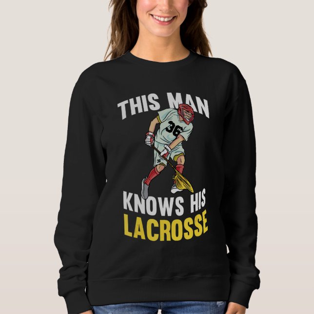 Manar Denne man känner till sin Lacrosse Match Tea T Shirt (Framsida)