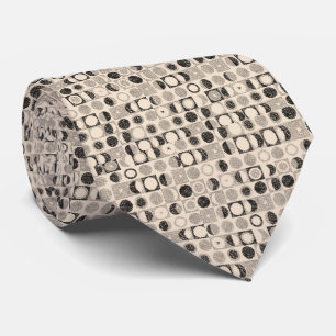 Manar Designer Ties Beige Brown Circles Slips