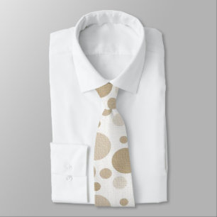 Manar Designer Ties Beige Circles Slips