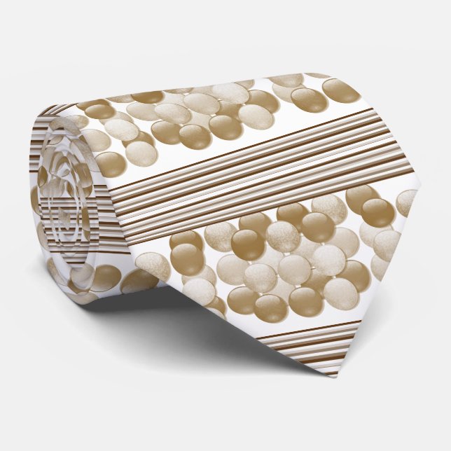 Manar Designer Ties Beige Rand Slips (Rullad)