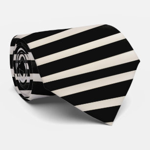 Manar Designer Ties Black and White Rand Slips