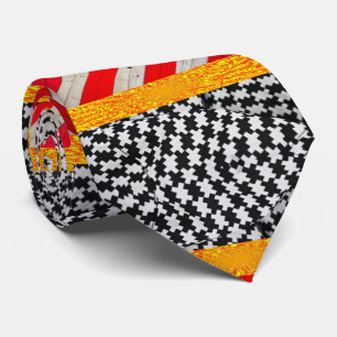 Manar Designer Ties Blue Black and Red Gult Slips