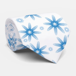 Manar Designer Ties Blue Blommigt Slips