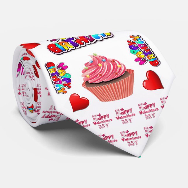 Manar Designer Ties Glad Alla hjärtans dag födelse Slips (Rullad)