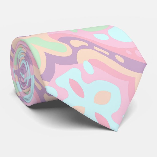 Manar Designer Ties Lycklig Colorful Pastel Slips (Rullad)