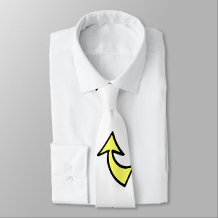 Manar Designer Ties Lycklig Gult Pil Slips