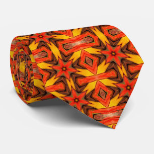 Manar Designer Ties Orange Gult Brown Slips