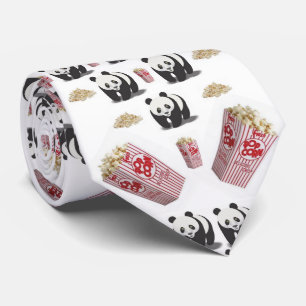 Manar Designer Ties Panda Bear Popcorn Slips