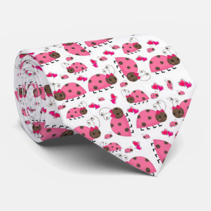Manar Designer Ties Rosa Ladybugs Slips