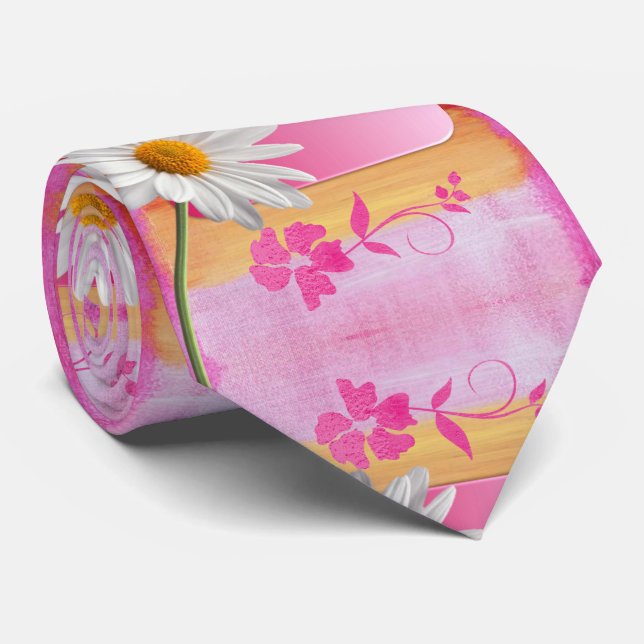 Manar Designer Ties Rosa White Daisy Slips (Rullad)