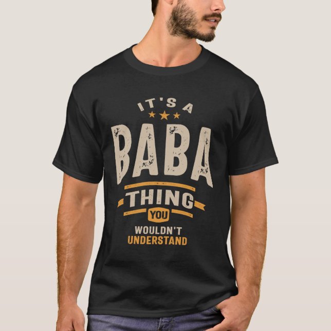Manar Det är en Baba Sak Funny Pappa Grandpa T Shirt (Framsida)