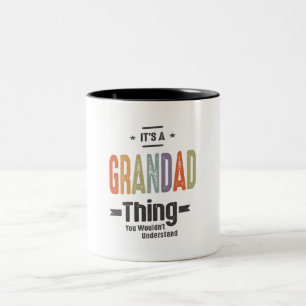Manar Det är en farfar Sak Funny Pappa Grandpa Två-Tonad Mugg