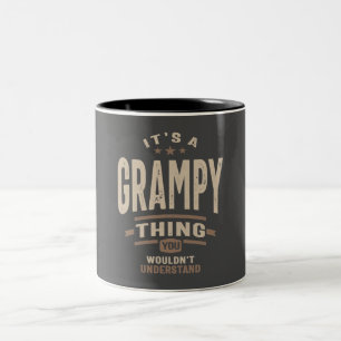Manar Det är en Grampy Sak Funny Pappa Grandpa Två-Tonad Mugg