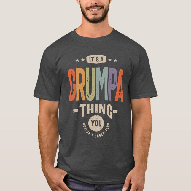 Manar Det är en Grumpa Sak Funny Pappa Grandpa T Shirt (Framsida)