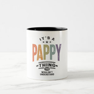 Manar Det är en Pappy Sak Funny Pappa Grandpa Två-Tonad Mugg