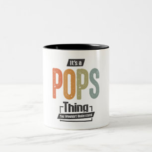 Manar Det är Pops Sak Funny Pappa Grandpa Två-Tonad Mugg