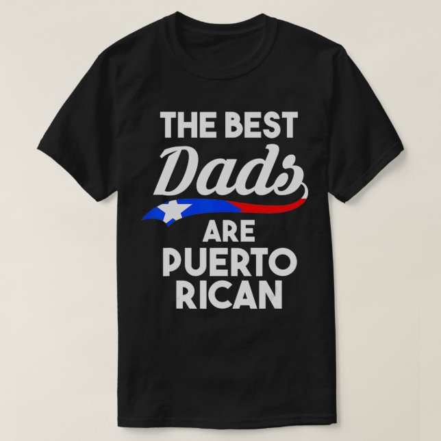 Manar Det bästa Pappor är Puerto Rican Puerto Rico T Shirt (Design framsida)