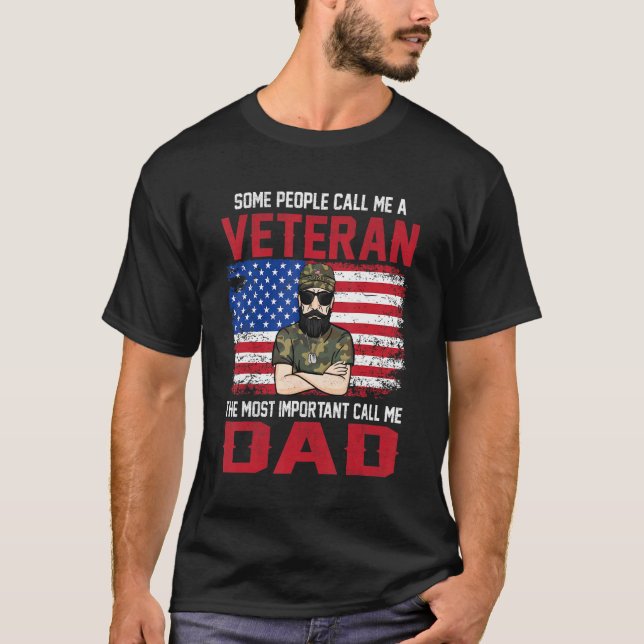 Manar - det viktigaste kallar mig Pappa Veteran Fa T Shirt (Framsida)