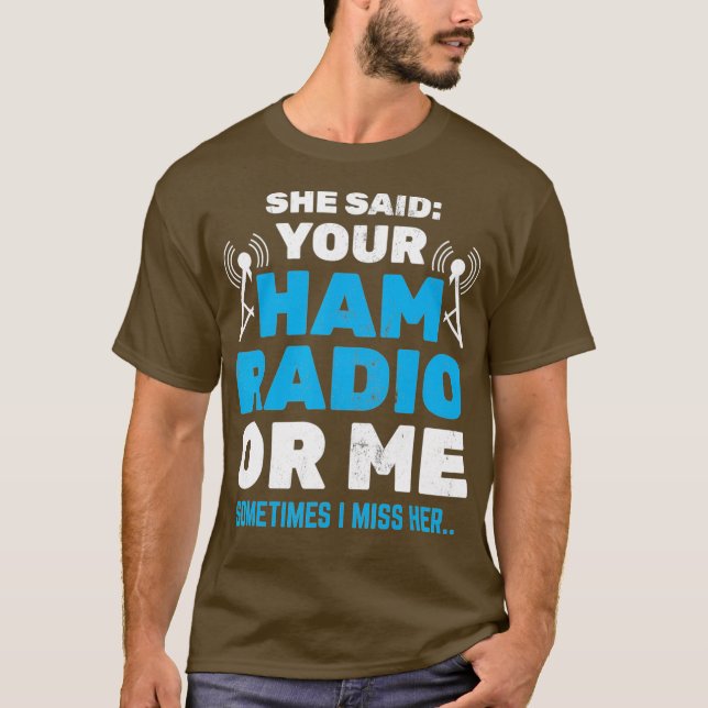 Manar din ham Radio eller Me Morse Code Operator T Shirt (Framsida)