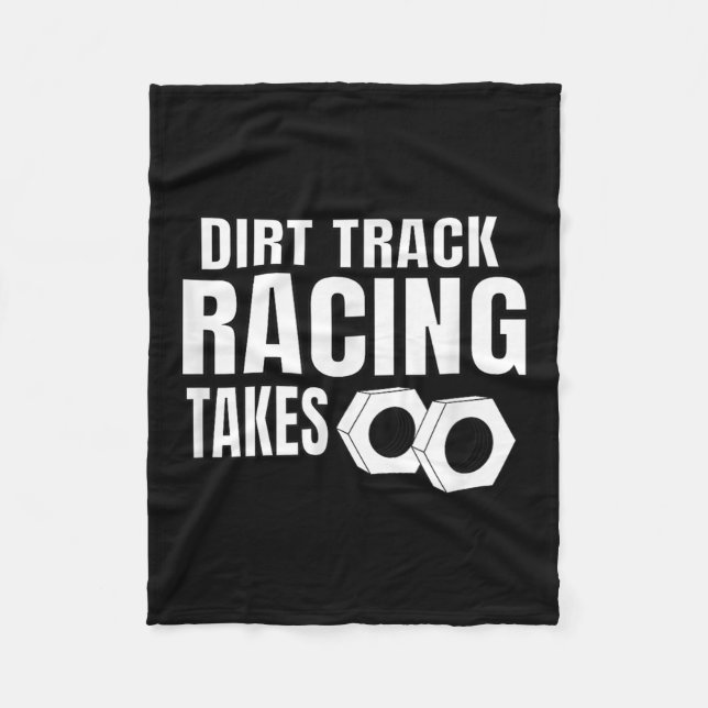 Manar Dirt Track Tävla Funny Tävling-citat Sprint- Fleecefilt (Framsidan)