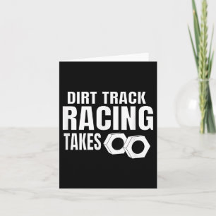 Manar Dirt Track Tävla Funny Tävling-citat Sprint- Kort