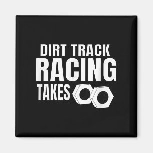 Manar Dirt Track Tävla Funny Tävling-citat Sprint- Magnet