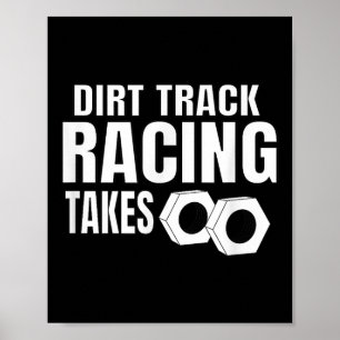 Manar Dirt Track Tävla Funny Tävling-citat Sprint- Poster