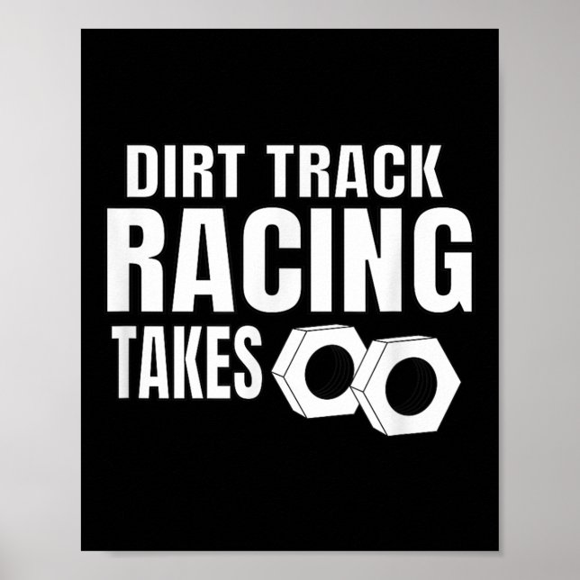 Manar Dirt Track Tävla Funny Tävling-citat Sprint- Poster (Framsidan)