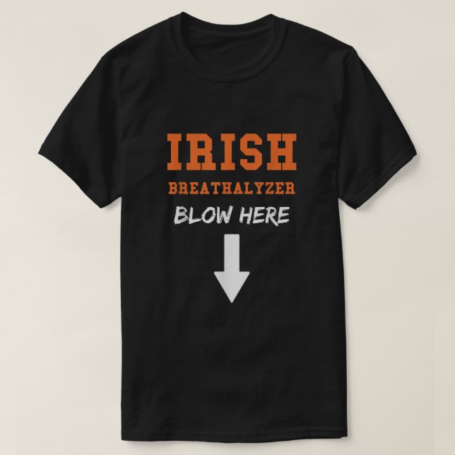 Manar Dirty Irish Breathalyzer Vuxen St Patricks D T Shirt (Design framsida)