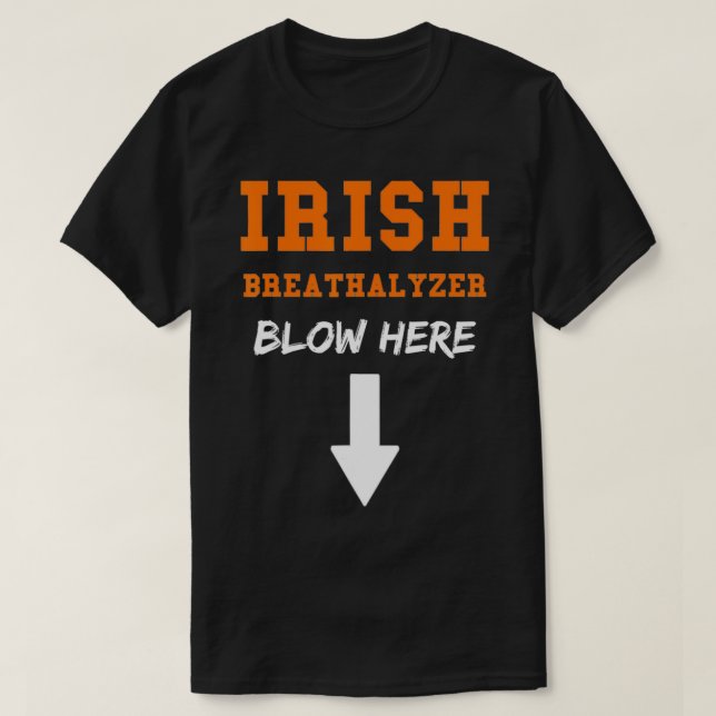 Manar Dirty Irish Breathalyzer Vuxen St Patricks D T Shirt (Design framsida)