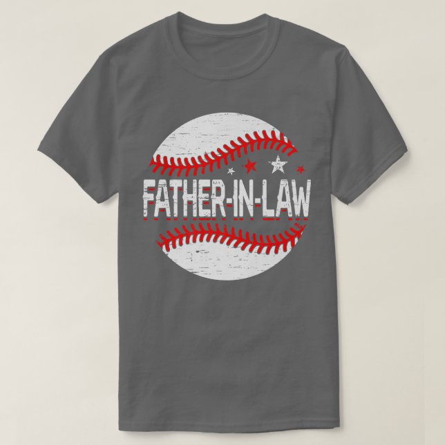Manar Disted Fars dag Softball FatherInLaw  T Shirt (Design framsida)