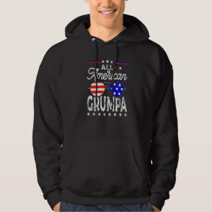 Manar Distress All American Grumpa USA flagga Fath Hoodie