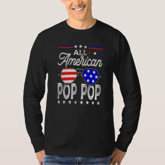 Manar Distress All American Pop Pop USA flagga Fat T Shirt