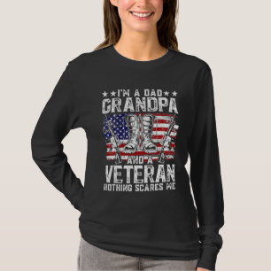 Manar Distress att jag är en Pappa Farfar Veteran T Shirt