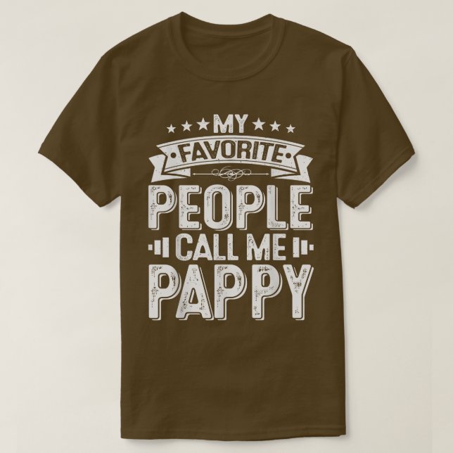Manar Distress Mina favoriter kallar mig Pappy R T Shirt (Design framsida)