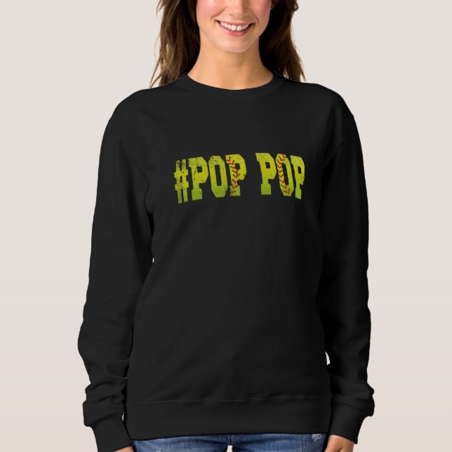 Manar Distress Softball Pop Softball Far T Shirt (Framsida)