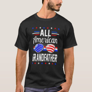 Manar Distress USA flagga All American Grandfather T Shirt