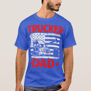 Manar Distress USA flagga Trucker Pappa Patriotic T Shirt