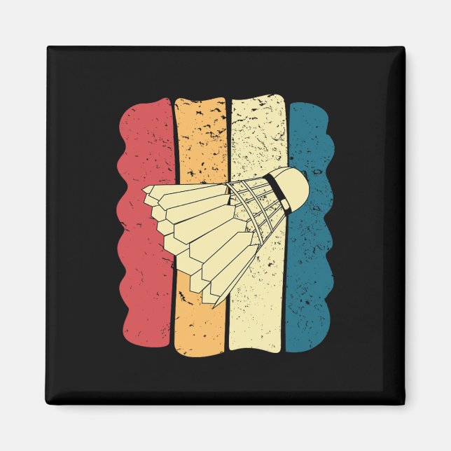 Manar Dminton Funny Vintage Funny Gift Idea Magnet (Framsidan)