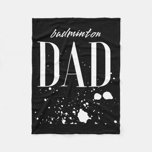 Manar Dminton Pappa Game Day Biggest Fläkt Proud P Fleecefilt (Framsidan)