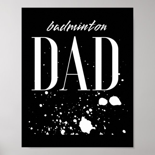 Manar Dminton Pappa Game Day Biggest Fläkt Proud P Poster (Framsidan)