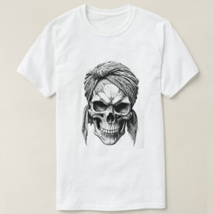 Manar död Head Skriv ut Modern White T-shirt