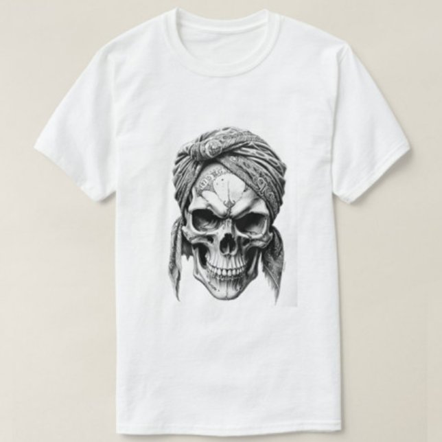 Manar död Head Skriv ut Modern White T-shirt (Skapare uppladdad)