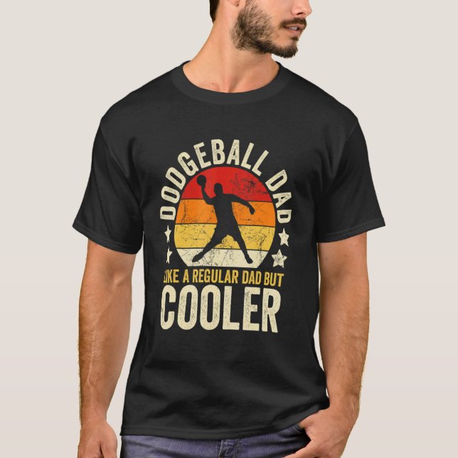 Manar Dodgeball Pappa som ett vanligt Pappa men so T Shirt (Framsida)
