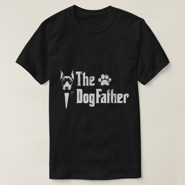 Manar Dogfather Doberman pinscher Hund Pappa Tshir T Shirt (Design framsida)